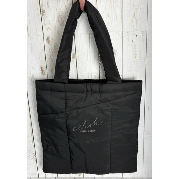 Limited Edition Billie Eilish puffy 90s Style Black Tote Bag - Picture 1 of 4